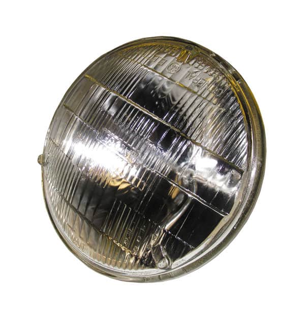 Stark H5001/H5006 5.75" Round Headlight Pair | Diamond Cut Glass Housing H4 Bulb | Xenon Look